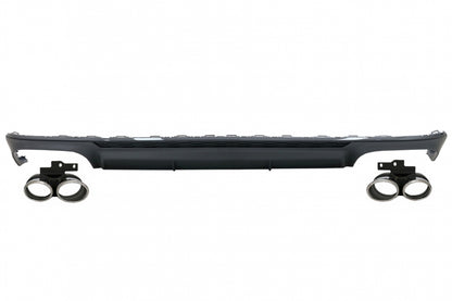 Rear Bumper Diffuser Valance with Exhaust Tips suitable for Audi A6 C8 4K