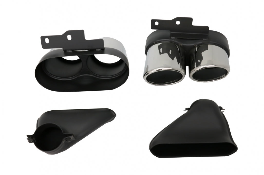 Rear Bumper Diffuser Valance with Exhaust Tips suitable for Audi A6 C8 4K