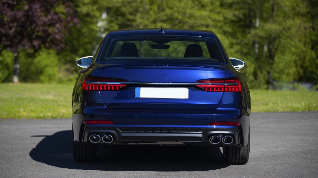 Rear Bumper Diffuser Valance with Exhaust Tips suitable for Audi A6 C8 4K
