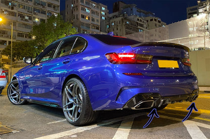⭐Rear bumper with exhaust tips suitable for BMW 3 Series G20 G28 ⭐ 