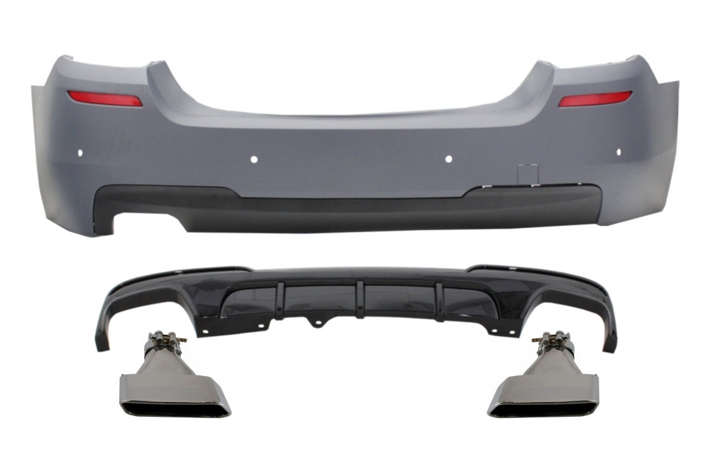 Rear BumperDual Outlet Diffuser and Exhaust Tips 5 Series F10 
