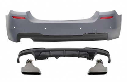 Rear BumperDual Outlet Diffuser and Exhaust Tips 5 Series F10 