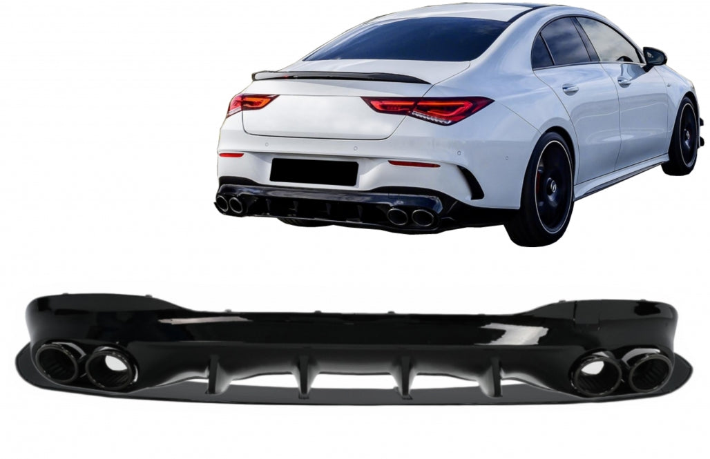 Diffusore Posteriore e Terminali di Scarico adatti per Mercedes CLA X118  2019 -