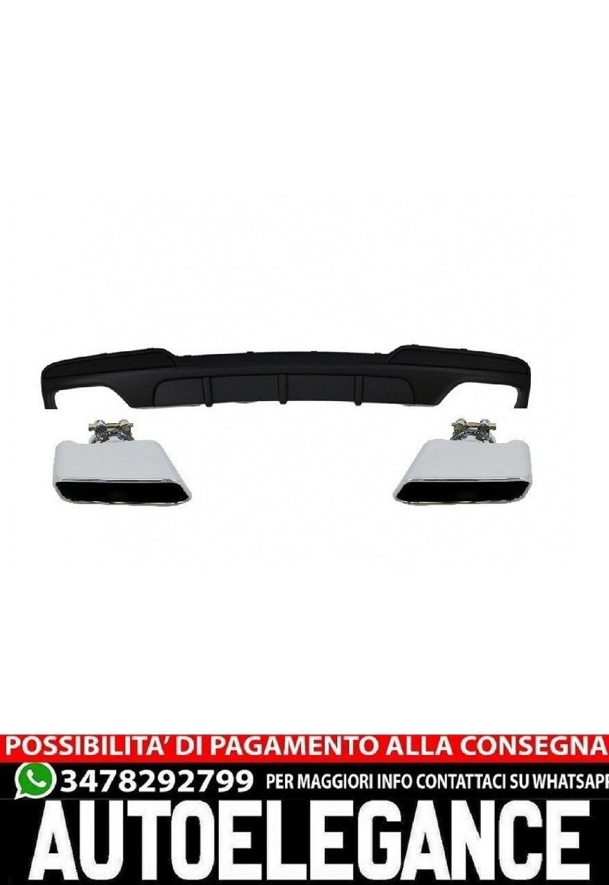 Diffusore a doppia uscita adatto per BMW F10 Serie 5 (2011-2017) M-Perfor
