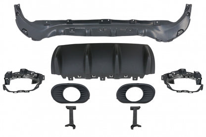 Diffusore Posteriore con Terminali di Scarico Neri adatto per Mercedes GLB X247 SUV (dal 2020 in poi) GLB 35 Design Night Package