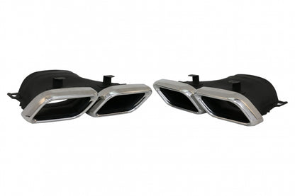 Diffusore Posteriore con Terminali di Scarico adatto per Mercedes GLC X253 SUV (2015-07.2019) equipaggiato Pacchetto Standard