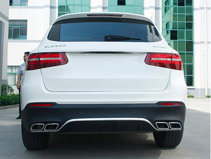 Diffusore Posteriore con Terminali di Scarico adatto per Mercedes GLC X253 SUV (2015-07.2019) equipaggiato Pacchetto Standard