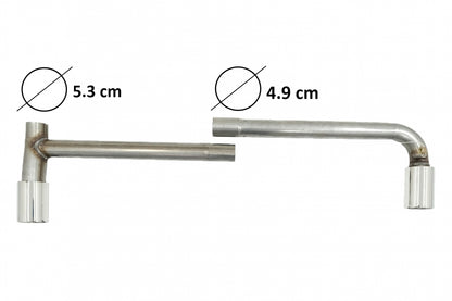 diffusore con terminale di scarico adatto per BMW X1 SUV F48 (dal 06.