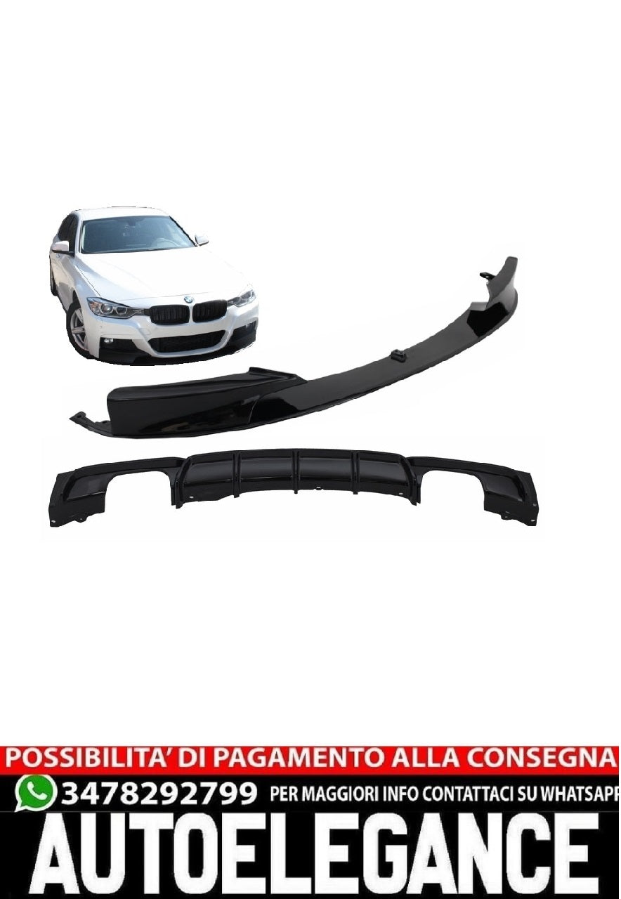 splitter con diffusore posteriore adatto per BMW Serie 3 F30 F31 (dal 2011 in