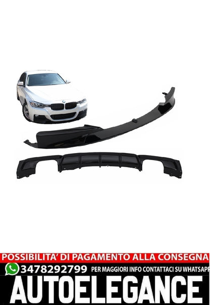 splitter con diffusore posteriore adatto per BMW Serie 3 F30 F31 (dal 2011 in