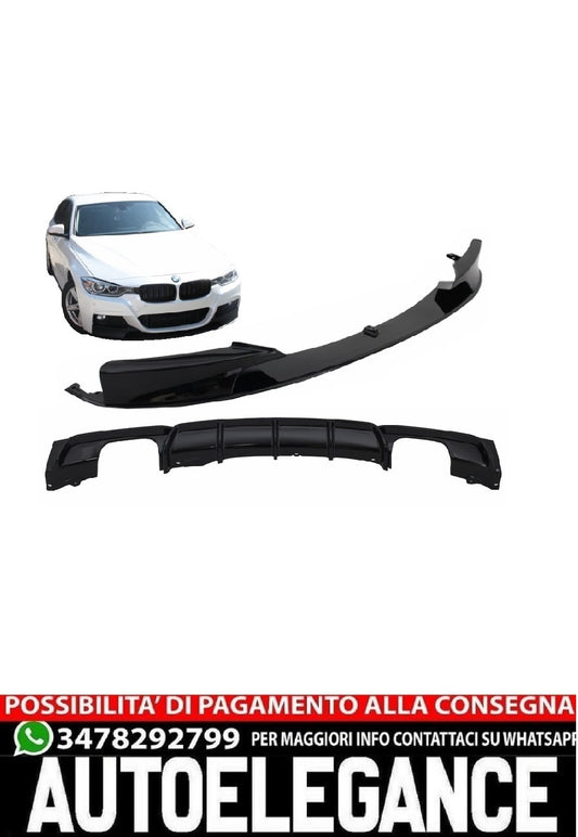 splitter con diffusore posteriore adatto per BMW Serie 3 F30 F31 (dal 2011 in