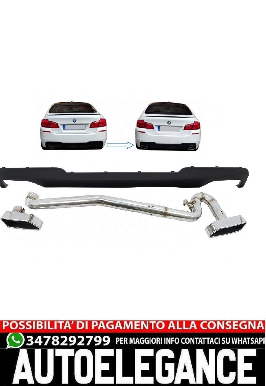 Diffusore d'aria a doppia uscita per BMW Serie 5 F10 (2011-2017) con impianto di