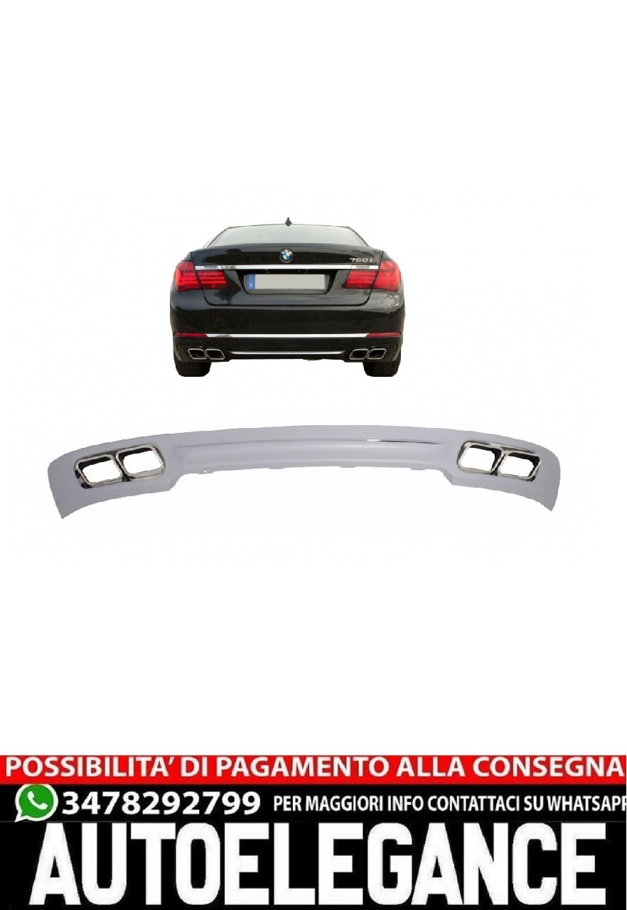 Rear diffuser with tailpipes suitable for BMW F01 (2008 onwards) 7 Series 760 