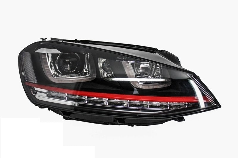 Fari RHD 3D LED DRL adatti per VW Golf 7 VII (2012-2017) RED R20 GTI Look LED Fl