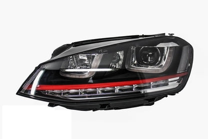 Fari RHD 3D LED DRL adatti per VW Golf 7 VII (2012-2017) RED R20 GTI Look LED Fl