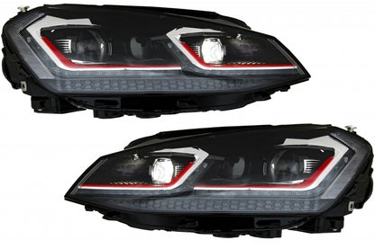 Fari a LED con guida a destra adatti per VW Golf 7 VII (2012-2017) Facelift G7.5 GTI Look Luci di svolta dinamiche sequenziali
