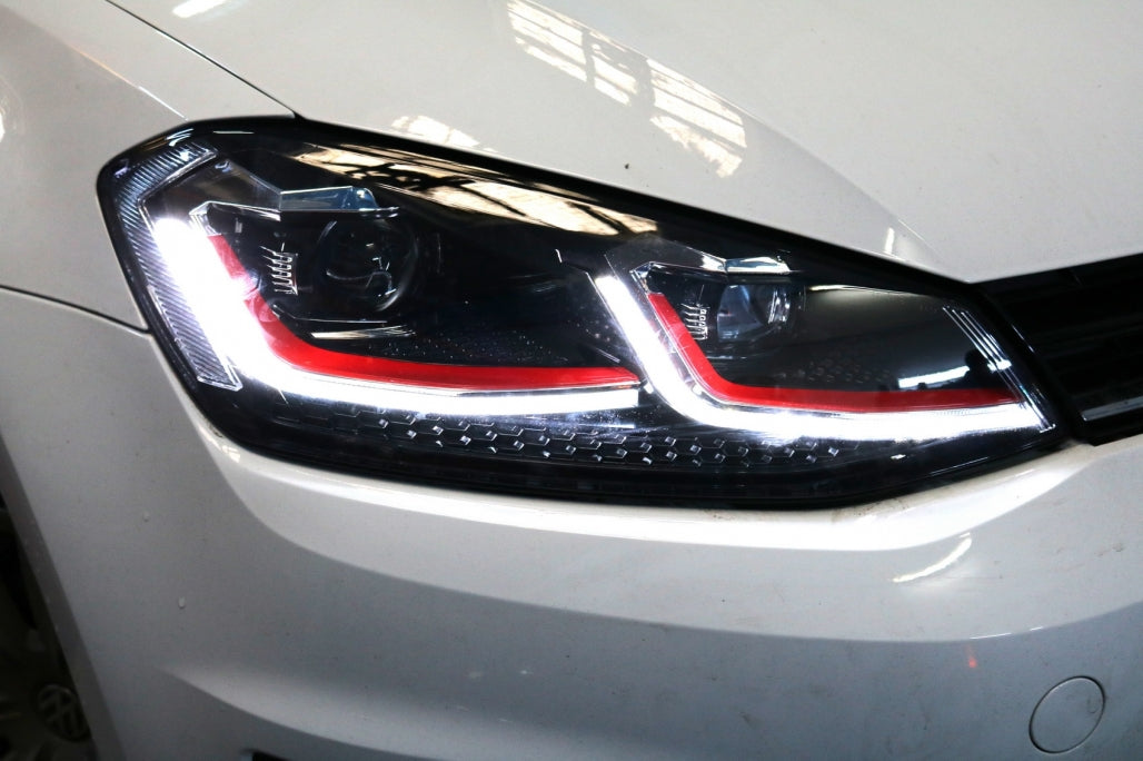 ⭐Fari LED RHD adatti per VW Golf 7 VII 12-17 Facelift G7.5 GTI Look Dynamic Tur⭐