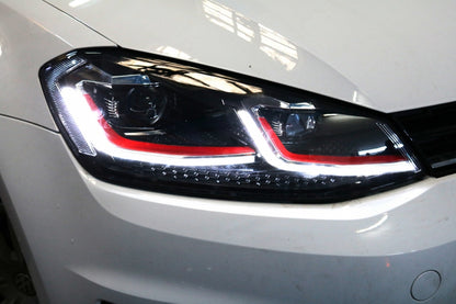 Fari a LED con guida a destra adatti per VW Golf 7 VII (2012-2017) Facelift G7.5 GTI Look Luci di svolta dinamiche sequenziali