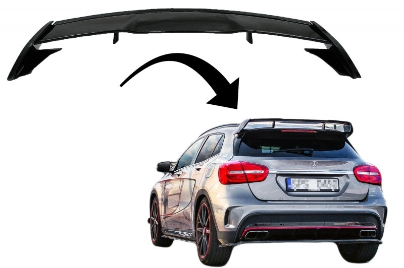 🔥SPOILER ADATTO PER Mercedes GLA X156 (2014-2019) GLA45 Design Piano Black🔥