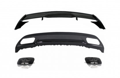Roof spoiler suitable for Mercedes W176 A-Class (2012 onwards) with diffuser 