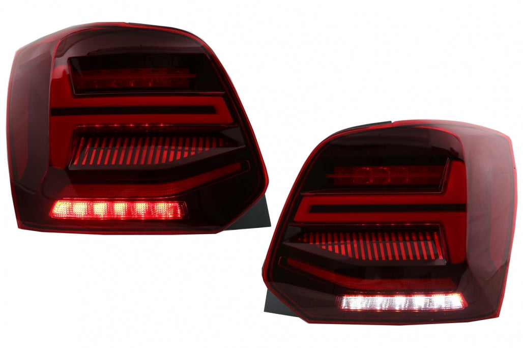 Fanali posteriori Full LED adatti per VW Polo 6R 6C 61 (2011-2017) Luci di svolta dinamiche sequenziali Vento Look