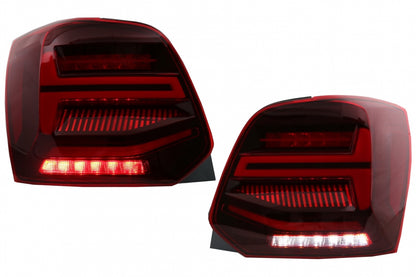 Fanali posteriori Full LED adatti per VW Polo 6R 6C 61 (2011-2017) Luci di svolta dinamiche sequenziali Vento Look