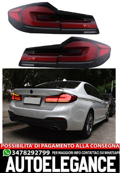 Full LED rear lights suitable for BMW 5 Series G30 Sedan (2017-2019) LCI design with dynamic sequential cornering lights