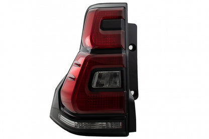 Fanali posteriori a LED adatti per Toyota Land Cruiser FJ150 Prado (2010-2018) Barra luminosa trasparente rossa (2018+) Design