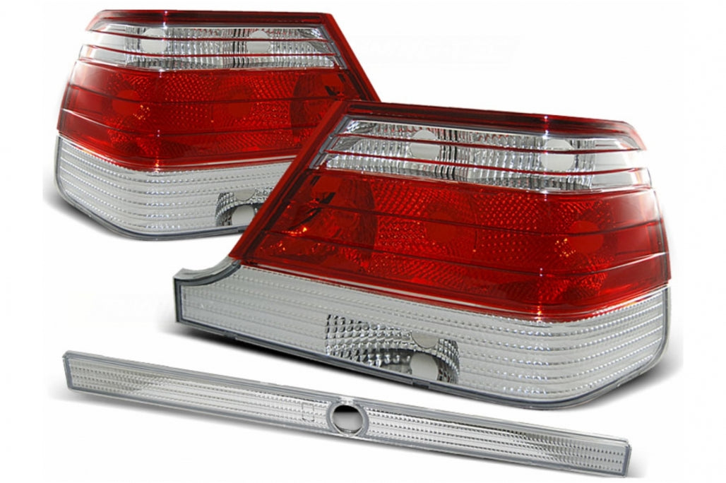 🔥FARI POSTERIORE ADATTO PER Mercedes Classe S W140 Berlina 95-10.98 Red Clear🔥