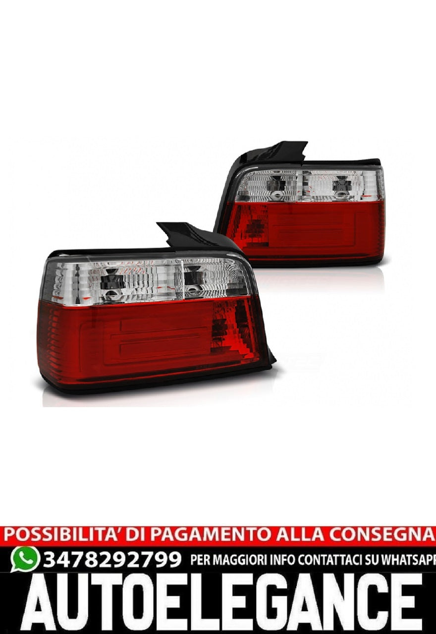 LED Rear Lights BAR suitable for BMW 3 Series E36 Sedan (12.1990-08.1999) Red White 