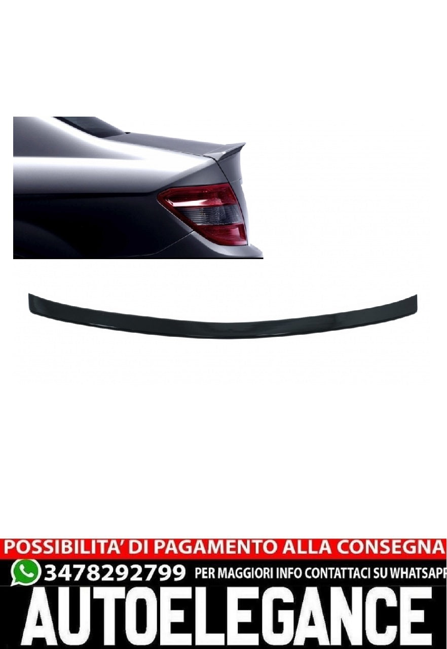 Spoiler bagagliaio adatto per Mercedes Classe C W204 (2007-2014) Nero pianoforte