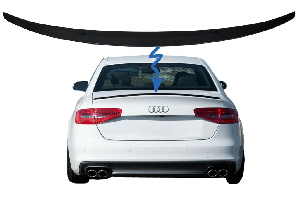Spoiler bagagliaio adatto per Audi A4 B8 Berlina (2008-2015) Nero