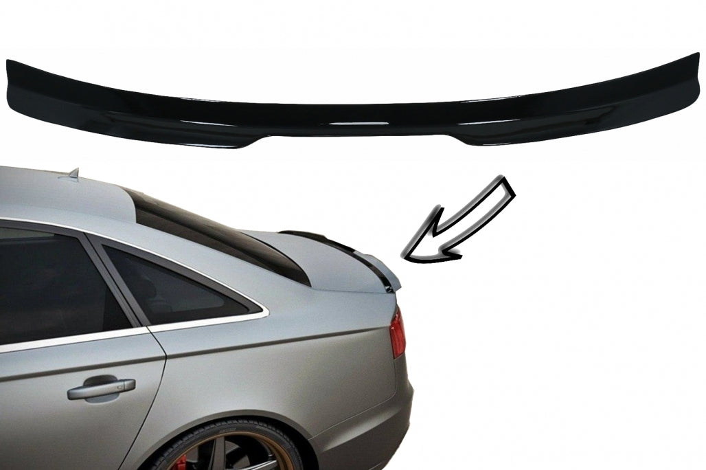 Spoiler bagagliaio adatto per Audi A6 C7 4G Berlina 4 Porte (2011-2018) Nero pia