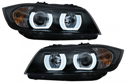 U-LED 3D Xenon Headlights suitable for BMW 3 Series E90 Limousine E91 Touring (03.2005-08 