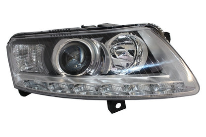 Xenon LED DRL headlights suitable for Audi A6 C6 4F (04.2004-2008) Chrome without AFS