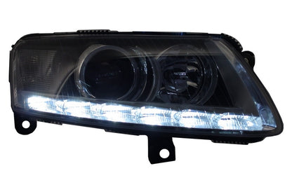 Xenon LED DRL headlights suitable for Audi A6 C6 4F (04.2004-2008) Chrome without AFS