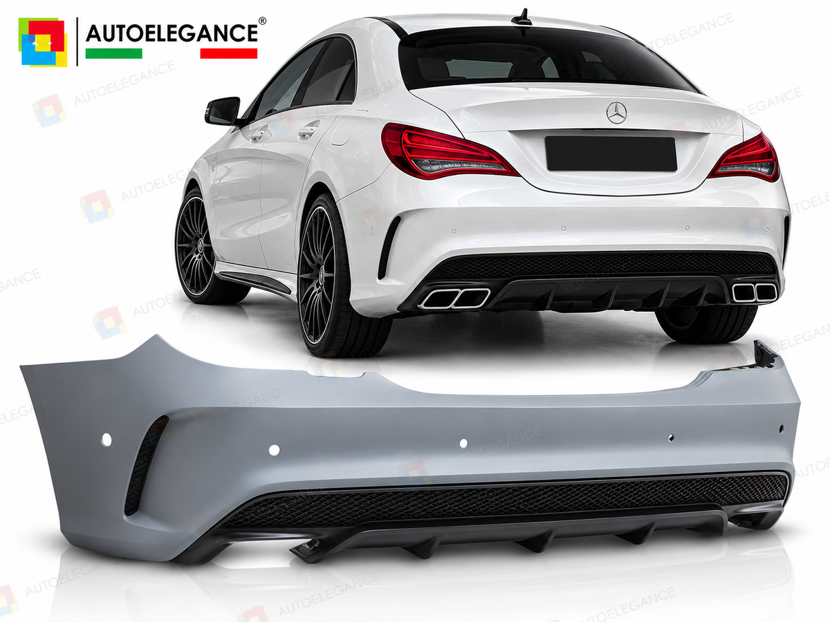 PARAURTI POSTERIORE SPORT PDC adatto MERCEDES CLA W117 13-16 LOOK AMG