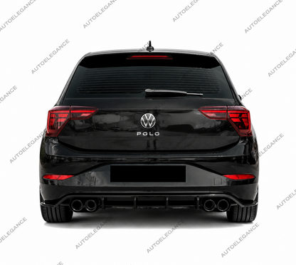 💫Diffusore Posteriore Nero Lucido per VW POLO 8 AW 2021-2025💫