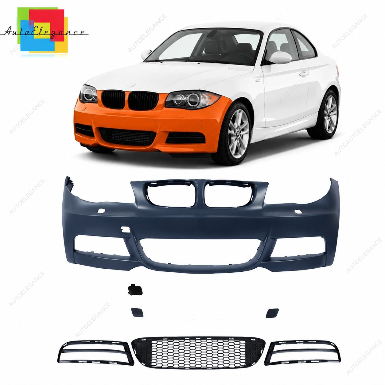 👉Paraurti anteriore sportivo con PDC per BMW Serie 1 E81 E82 E87 E88 04-13👈