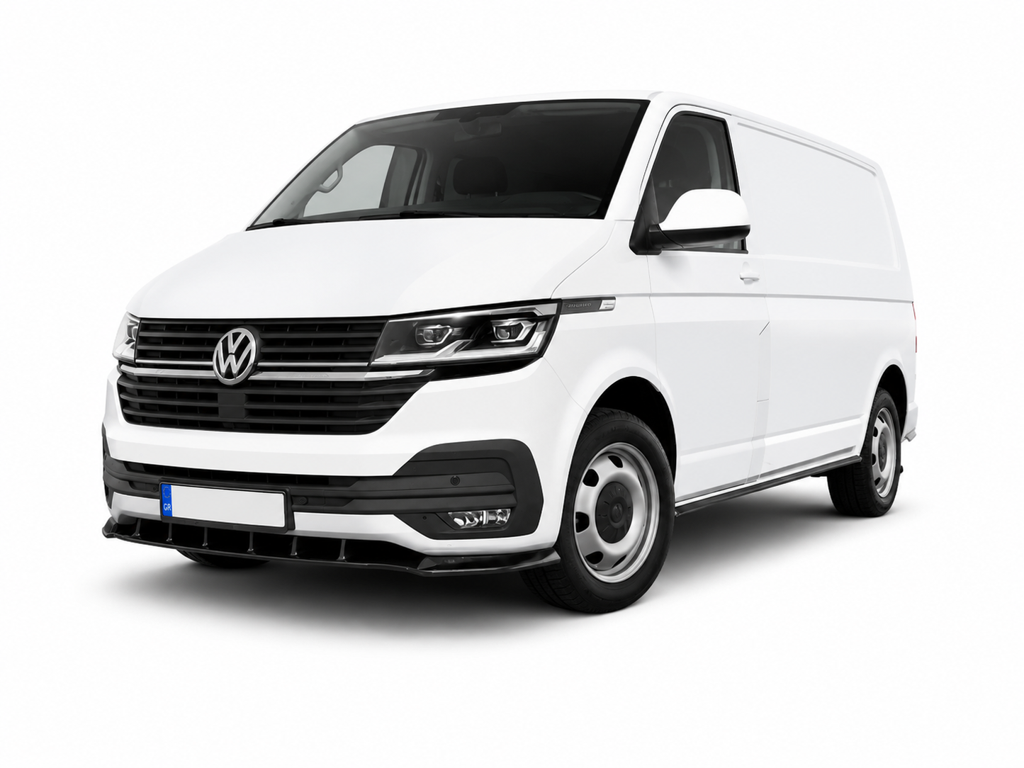 👉Splitter Anteriore V.2 per Volkswagen T6.1 Paraurti Standard Nero Lucido👈