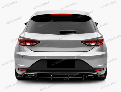 💫ART.10167 Diffusore Posteriore per Seat Leon Mk3 2012-2016 Nero Opaco ABS💫