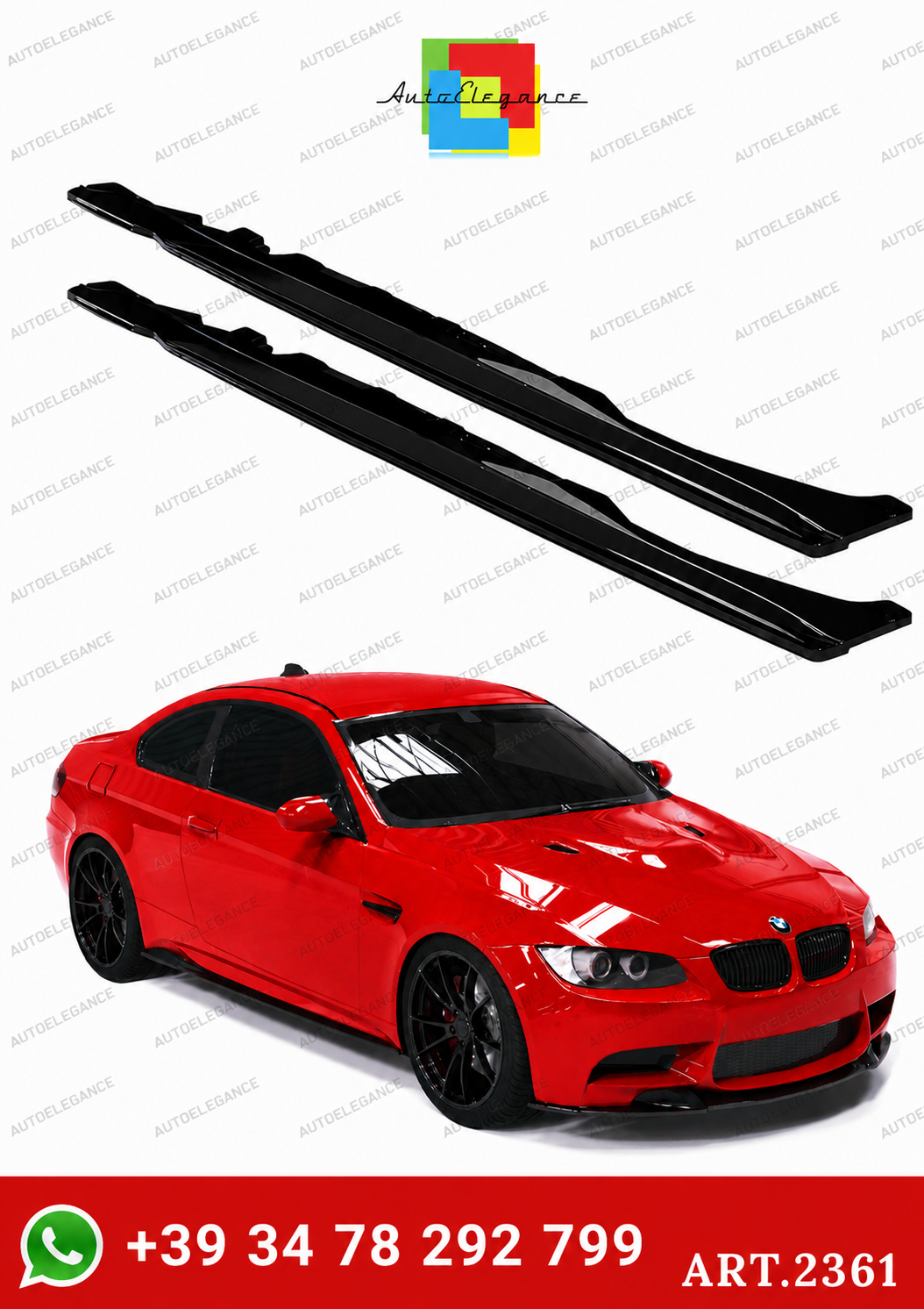 2361⭐Sotto Minigonne adatte per BMW M3 E92 Coupé 07–13 BMW M3 E93 Cabrio 08–13⭐