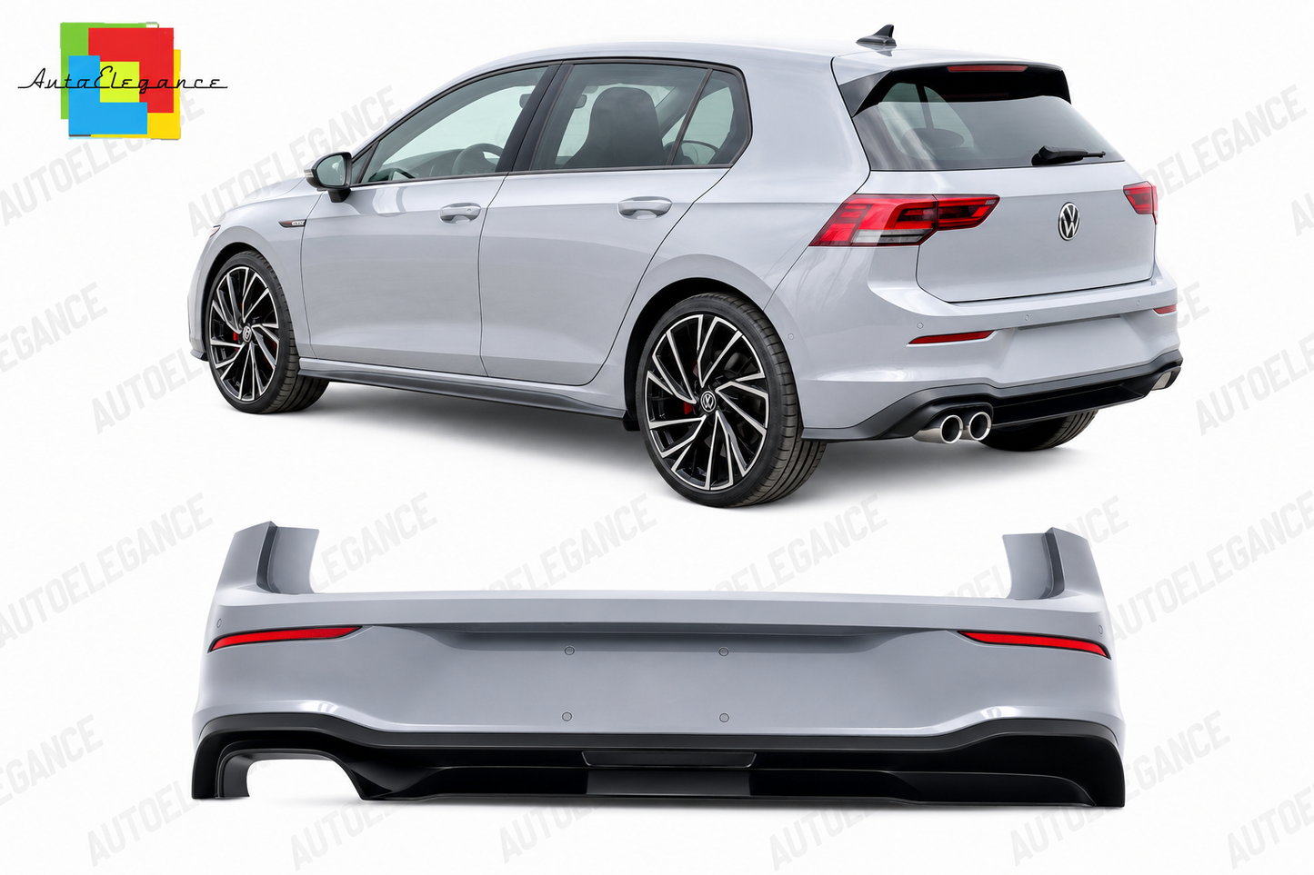 💕PARAURTI POSTERIORE VOLKSWAGEN VW GOLF 8 LOOK GTD💕