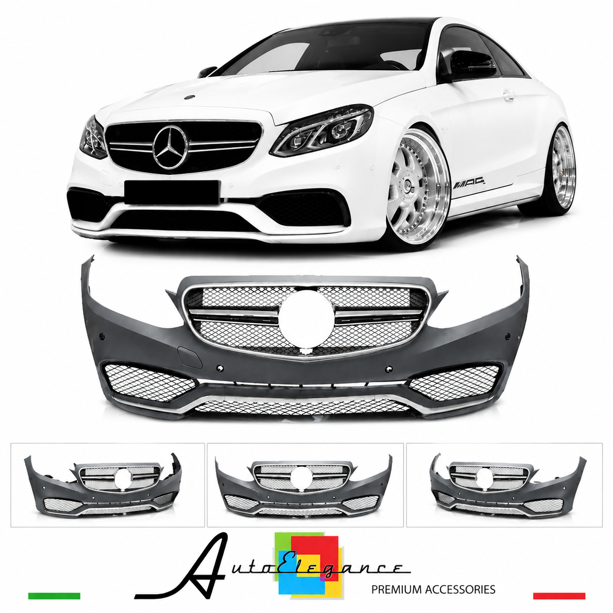 PARAURTI ANTERIORE MERCEDES CLASSE E W212 13-16 LOOK AMG E63 PDC
