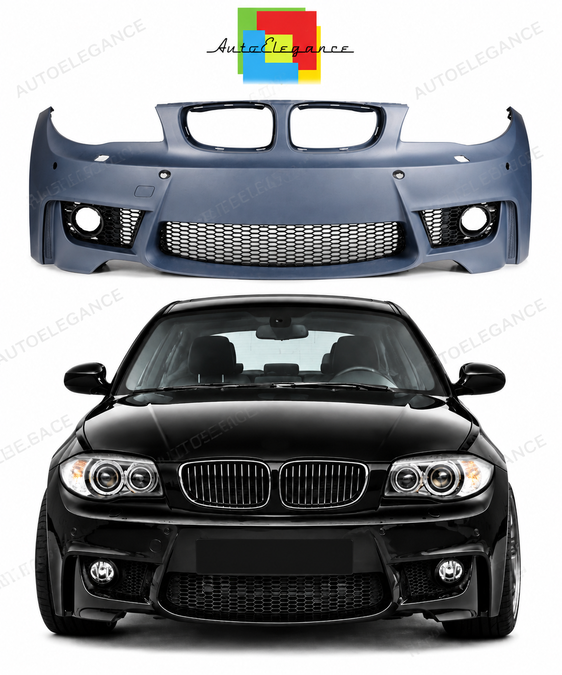 👉Paraurti anteriore 1M per BMW Serie 1 E81, E82, E87, E88 (2004-2012) PDC👈