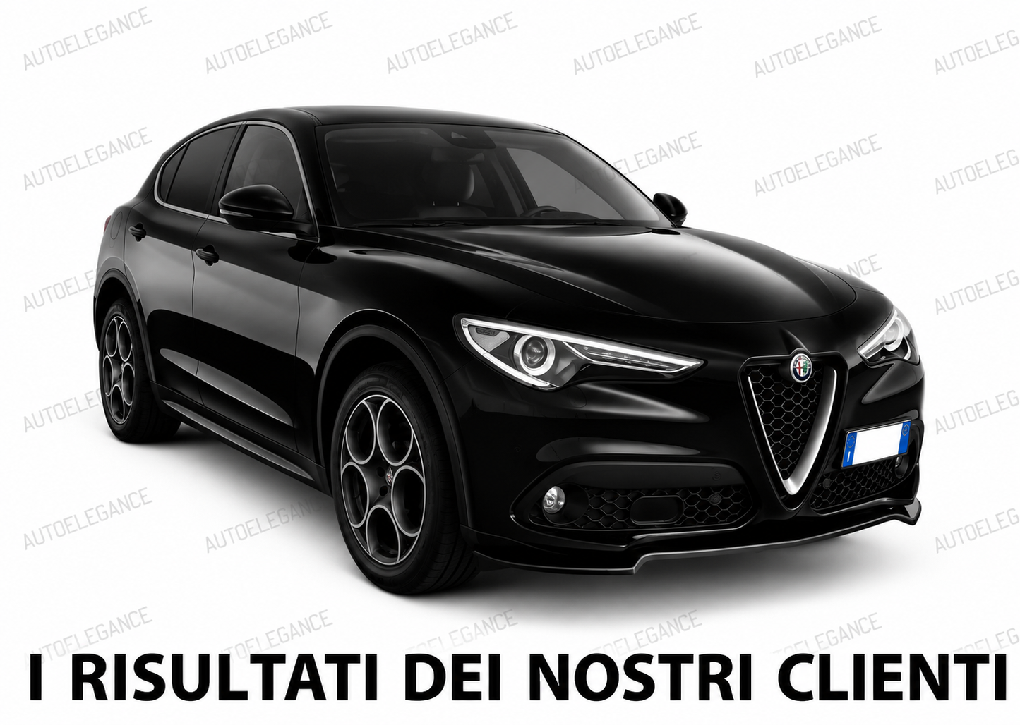 💫ART.0233 SPLITTER ANTERIORE NERO LUCIDO ABS PER ALFA ROMEO STELVIO💫
