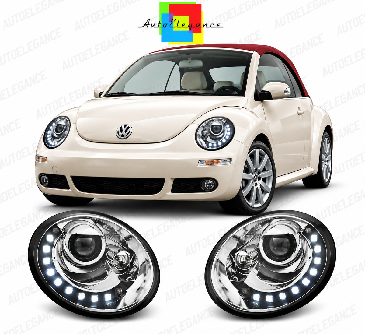 ART.5425 FARI ANTERIORI ADATTO PER VW NEW BEETLE 06-12