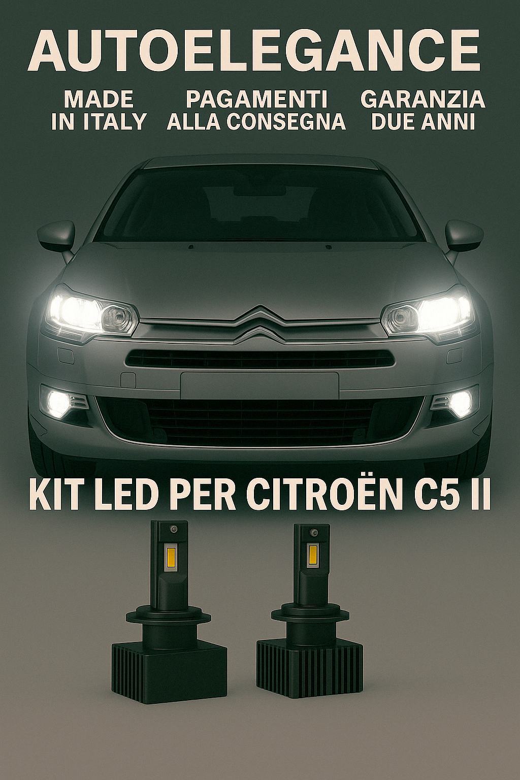 ❤️ KIT LED D1S 6000K BIANCO GHIACCIO ANABBAGLIANTI PER  CITROEN C5 II ❤️