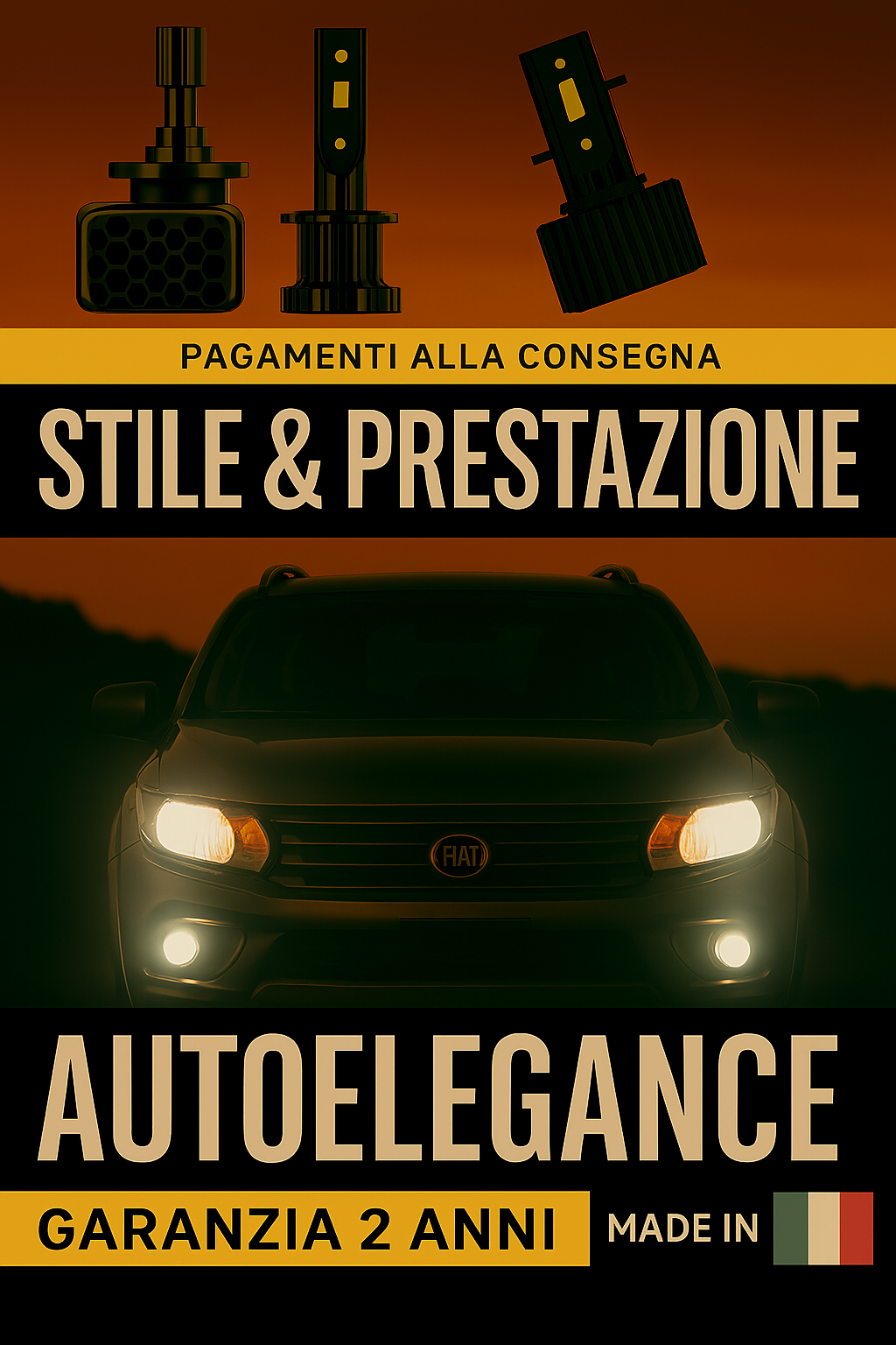 ❤️ KIT LED D5S 6000K BIANCO GHIACCIO ANABBAGLIANTI PER  FIAT FULLBACK ❤️