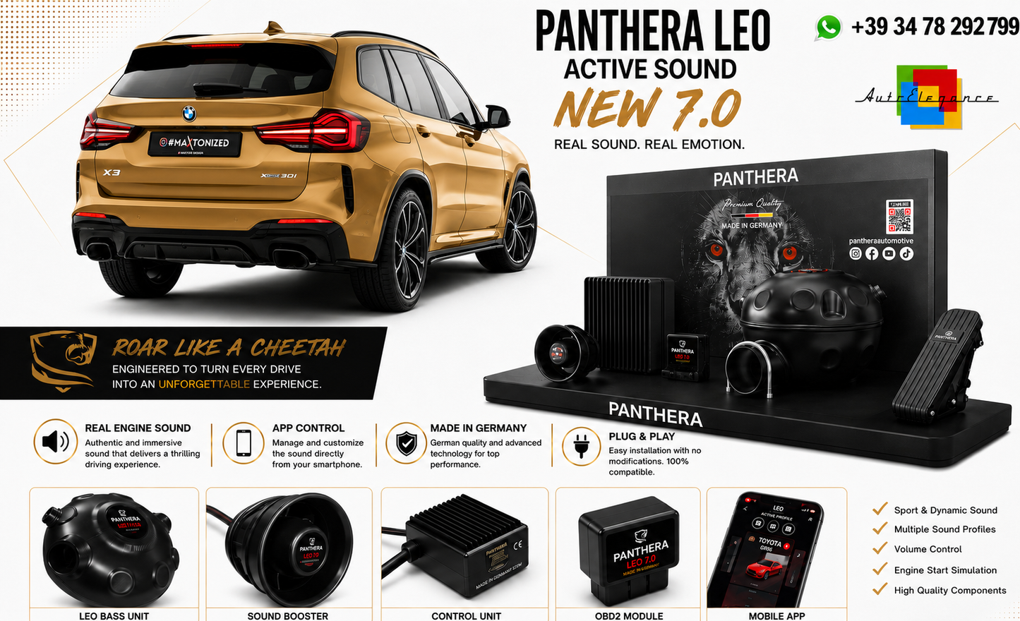 💫ART.2672 PANTHERA Soundsystem Booster 7.0 - BMW X3 M40i / M40d G01💫
